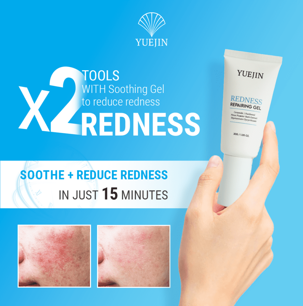 Gel soothes skin, reduces irritation Redness Repairing